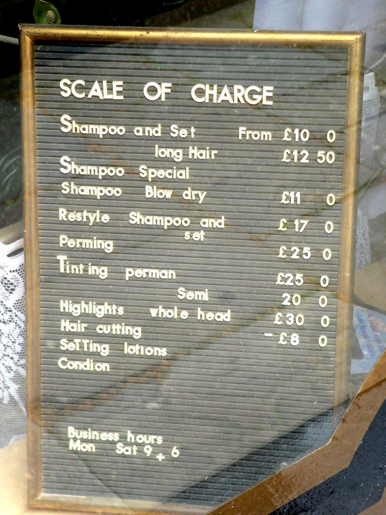 Ivan's barbers 'scale of charge' ross mackintosh Flickr