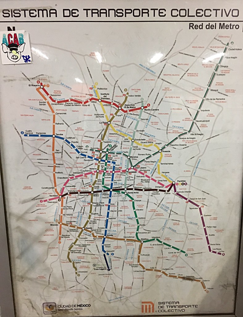 Mexico City Metro map (Jan17) airbus777 Flickr