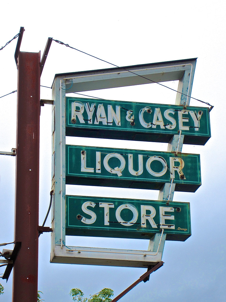 Ryan & Casey Liquor Store, Greenfield, MA Neon sign for Ry… Flickr