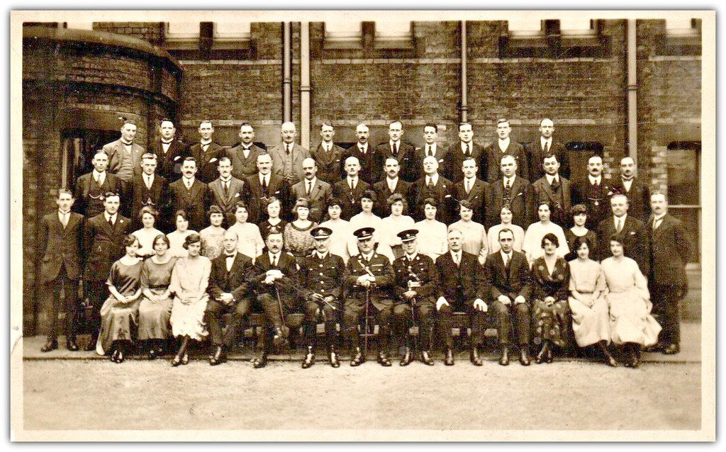 Preston Police Headquarters Staff Sepia postcard RPPPC N.… Flickr