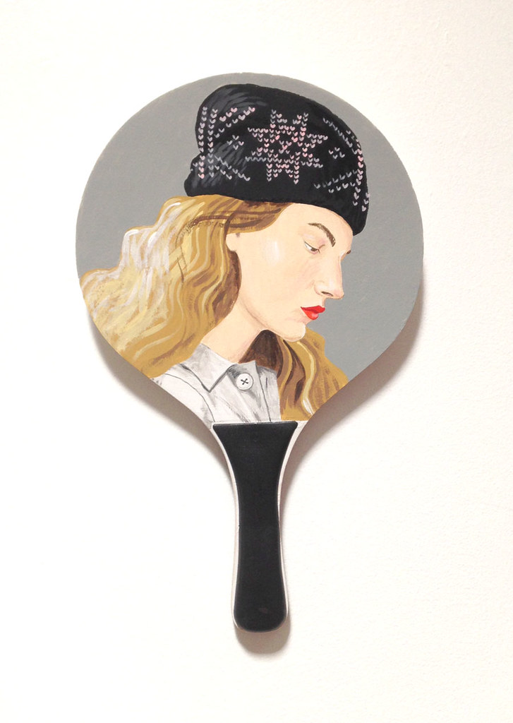 Hand painted paddle A Woman in Winter Acrylic. This item … Flickr