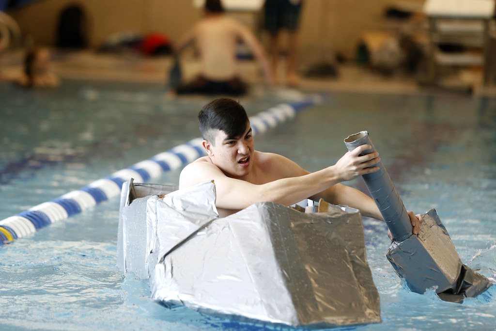 Cardboard, Water Meet in Second Annual Boat Race at Colleg… Flickr