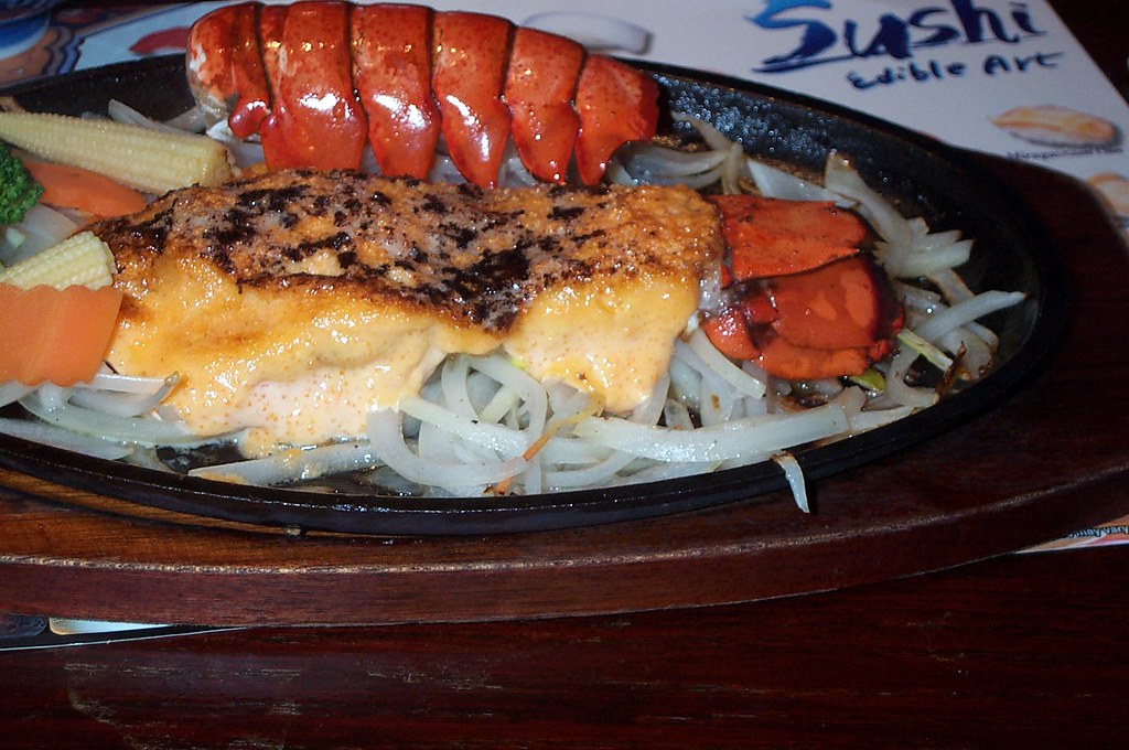 lobster Lobster with a mayonnaise and fish roe sauce. stu_spivack