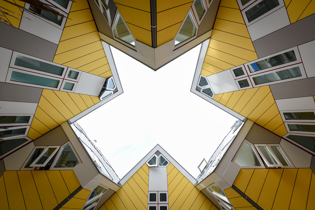 Mirror? The Cube Houses (or Pole Houses or Tree Houses) de… Flickr