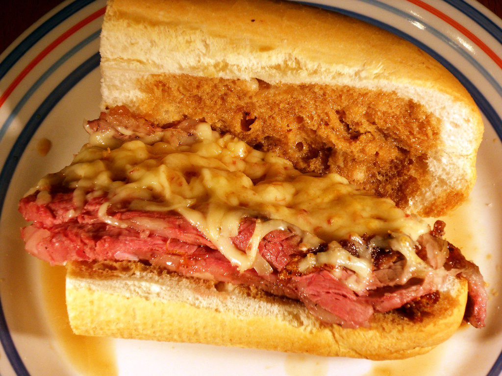 Prime Rib French Dip with Bacon & Horseradish Cheddar Flickr
