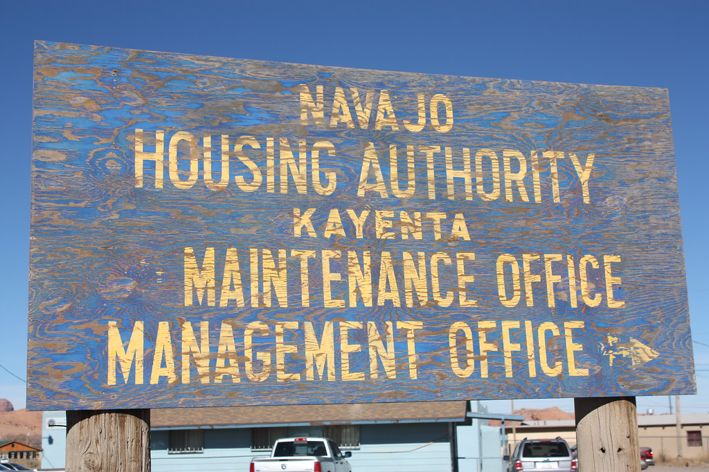 Navajo Housing Authority sign Kayenta, Arizona Alex C. Flickr