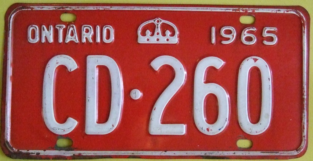 ONTARIO 1965 DIPLOMAT LICENSE PLATE Ontario diplomatic … Flickr