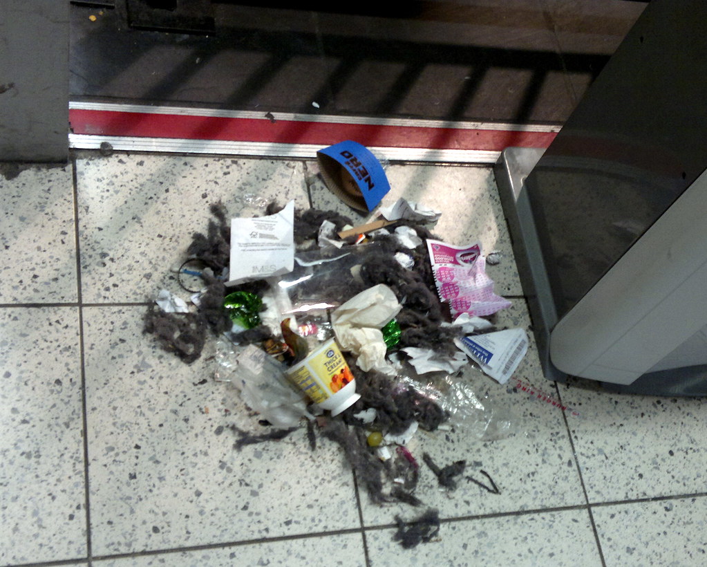 rubbish on the floor Luton Airport 4th February 2012 201.… Flickr