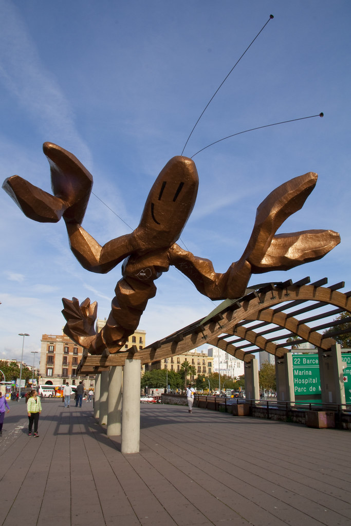 Giant Lobster Sculpture Passeig de Colom Brian Rogan Flickr