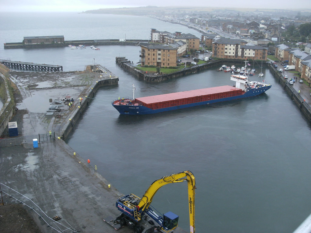 Kirkcaldy Harbour first boat arriving Andy Blance Flickr