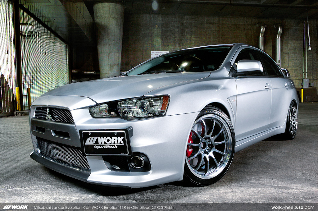 WORK Wheels USA Mitsubishi Evo X Demo Car on WORK Emotion 11R 18" (GTRC