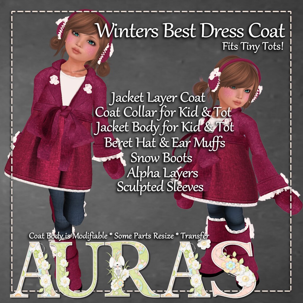 Aura's Winter Dress coat in Cranberryfor Kids & Toddlers Flickr
