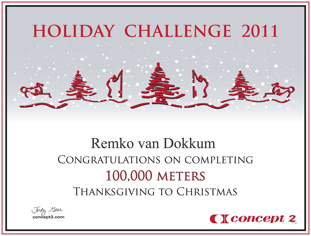Concept2 Holiday Challenge 2011 100,000m Thanksgiving to… Flickr
