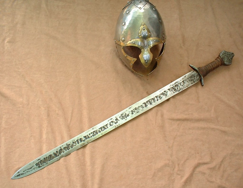 Anglo Saxon sword Entirely hand from virgin 5160 st… Flickr