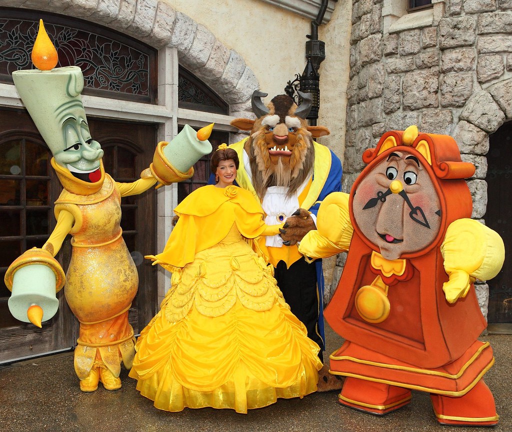 Meeting Disney's Beauty and the Beast characters! Fantasyl… Flickr