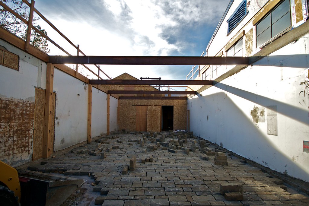 Beer Garden pavers going down Joel Rasmus Flickr