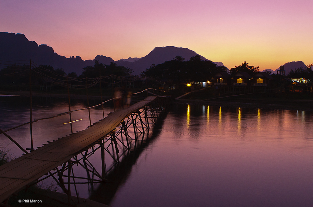 Bamboo bridge Vang Vieng, Laos Phil Marion (214 million views) Flickr