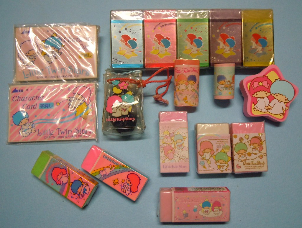 Little Twin Stars vintage Erasers my sweet 80s Flickr