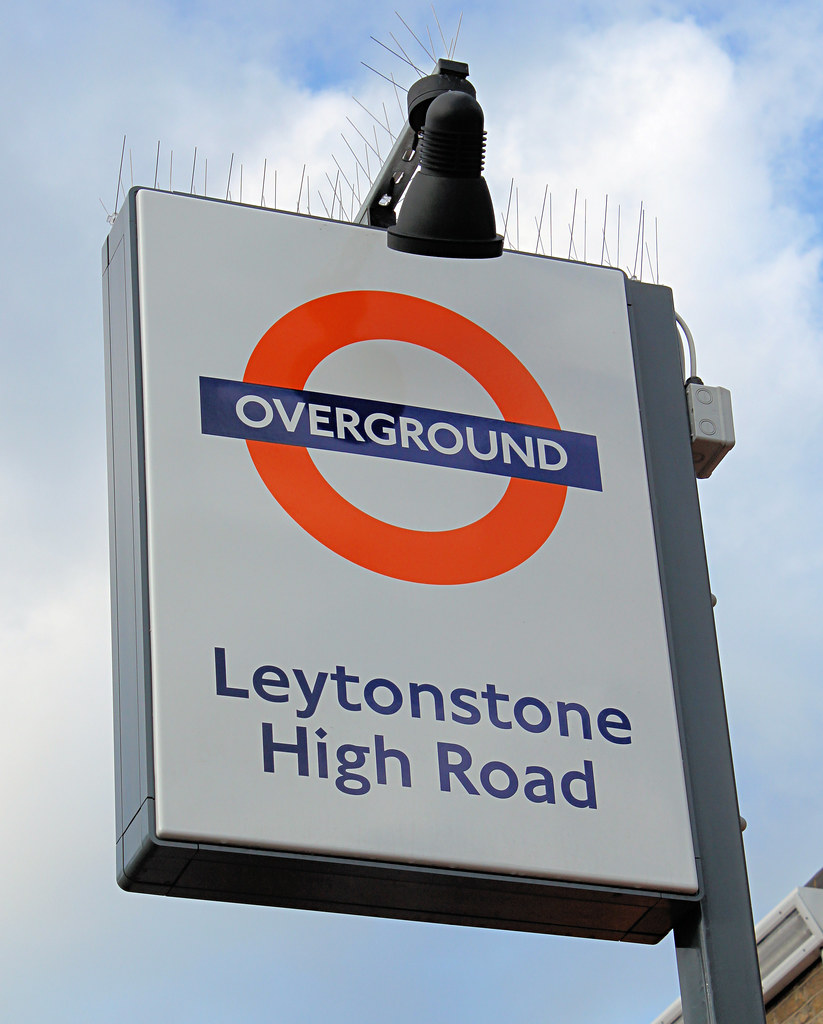 Leytonstone High Road Overground station Modern signage bowroaduk