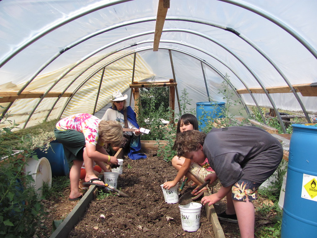 children's progrm. hoop house planting Flickr