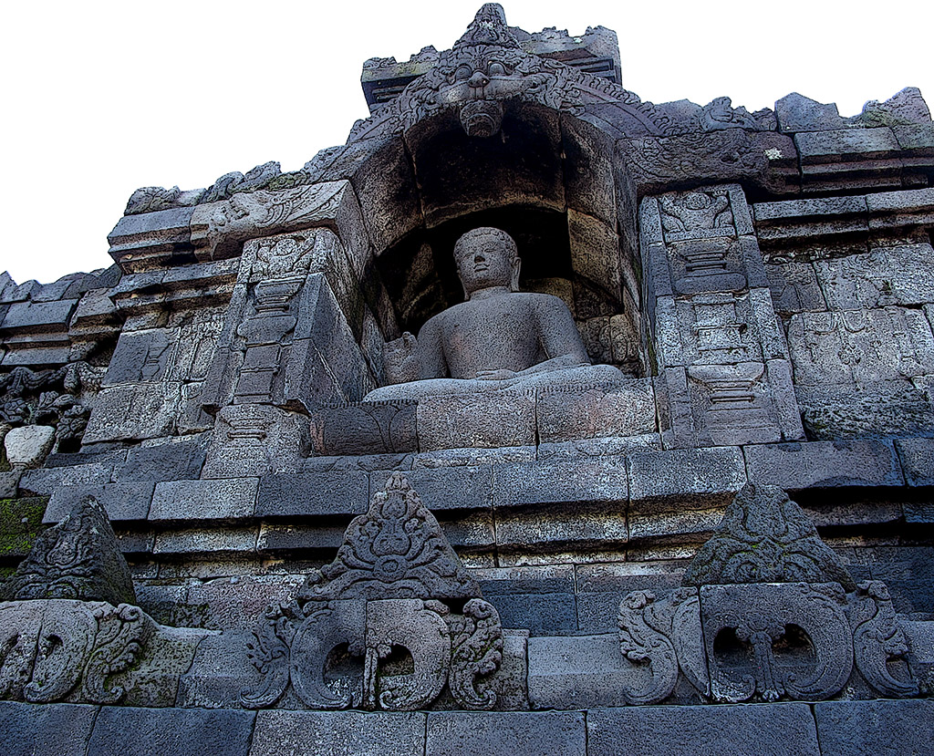 Niche Buddha, Borobudur The niche Buddhas are smiling down… Flickr