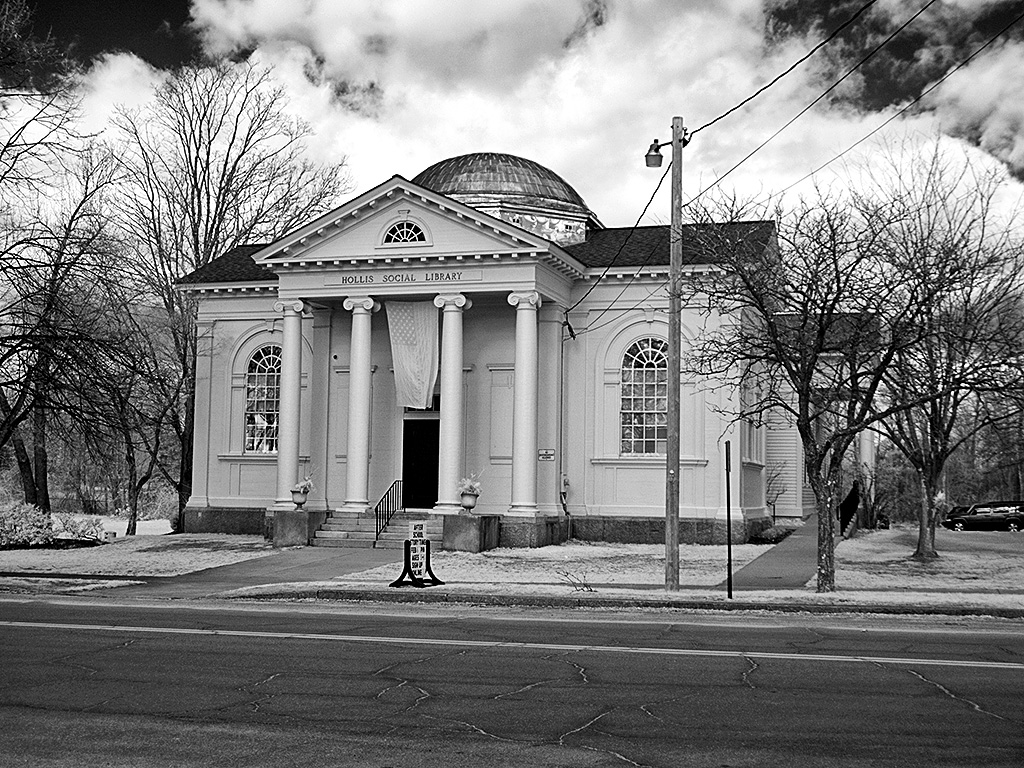 IMG_3279_IR_B&W_850nm Holliis Social Library, Hollis, NH… Flickr