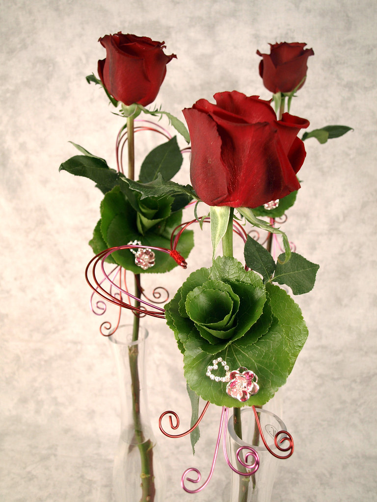Valentine's Day Bejeweled Bud Vases Photo Courtesy Cindy A… Flickr