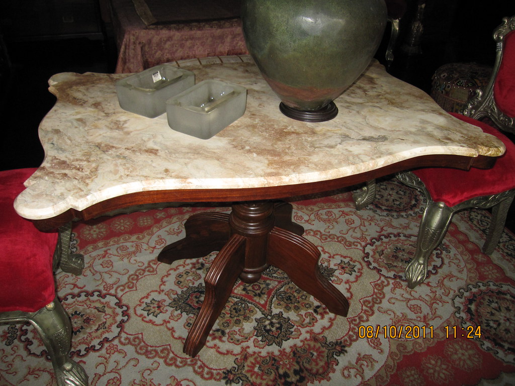 MarbleTopped Table Spotted at an antique shop in Manila. Leo Cloma