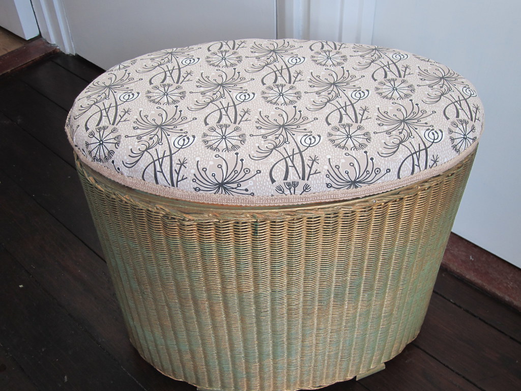 Lloyd Loom Ottoman the midcentury shed Flickr
