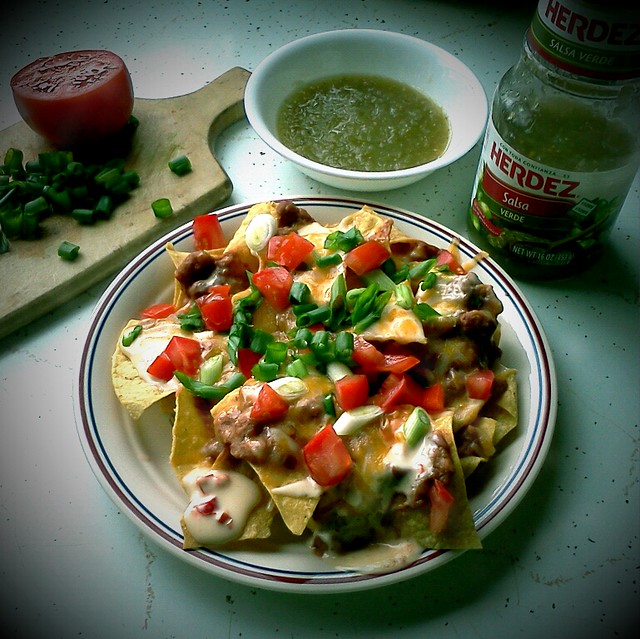 Monterey Jack Nachos chips, jalapeno refried beans, Mon… Flickr