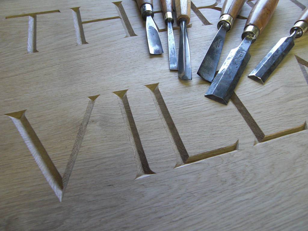 Craved lettering with chisels. Craved lettering with chise… Flickr