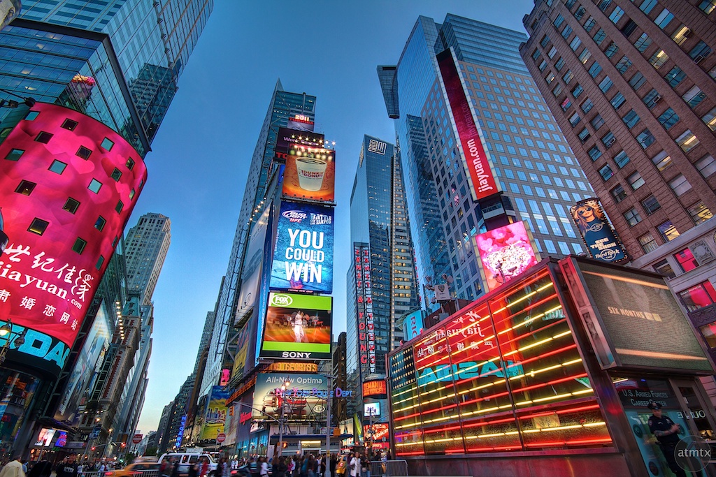Times Square, Approaching Blue Hour New York, New York Flickr