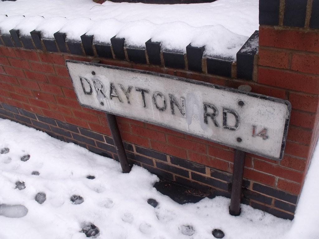 Snow on Drayton Road, Kings Heath road sign Snow on the … Flickr