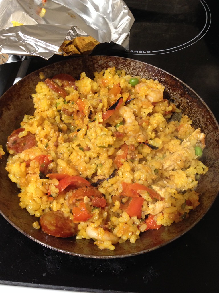 Waitrose Chicken and Prawn Paella with Chorizo tedesco57 Flickr