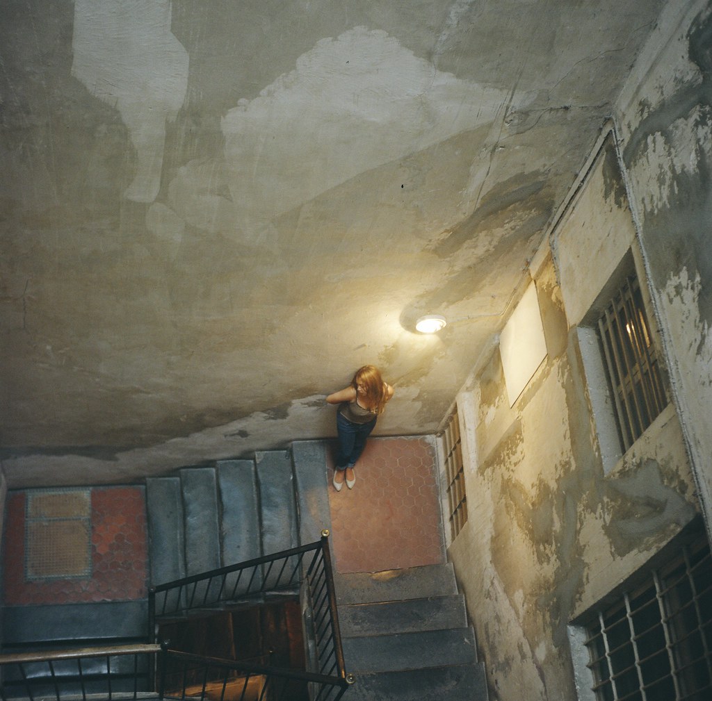 South of France Dingy staircase, lovely apartment running