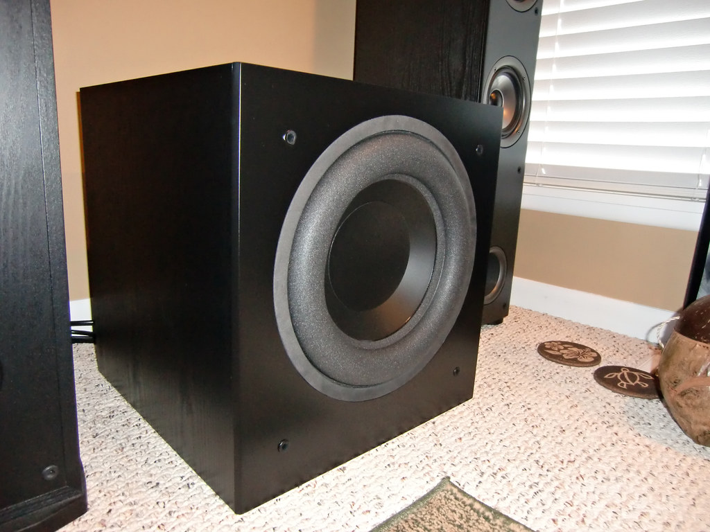 Polk Audio PSW 505 | Painted the front satin black to get ri… | Flickr