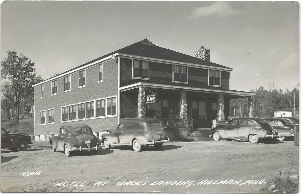 NE Hillman MI RPPC Jacks Landing Historic Inn BAR AND REST… Flickr