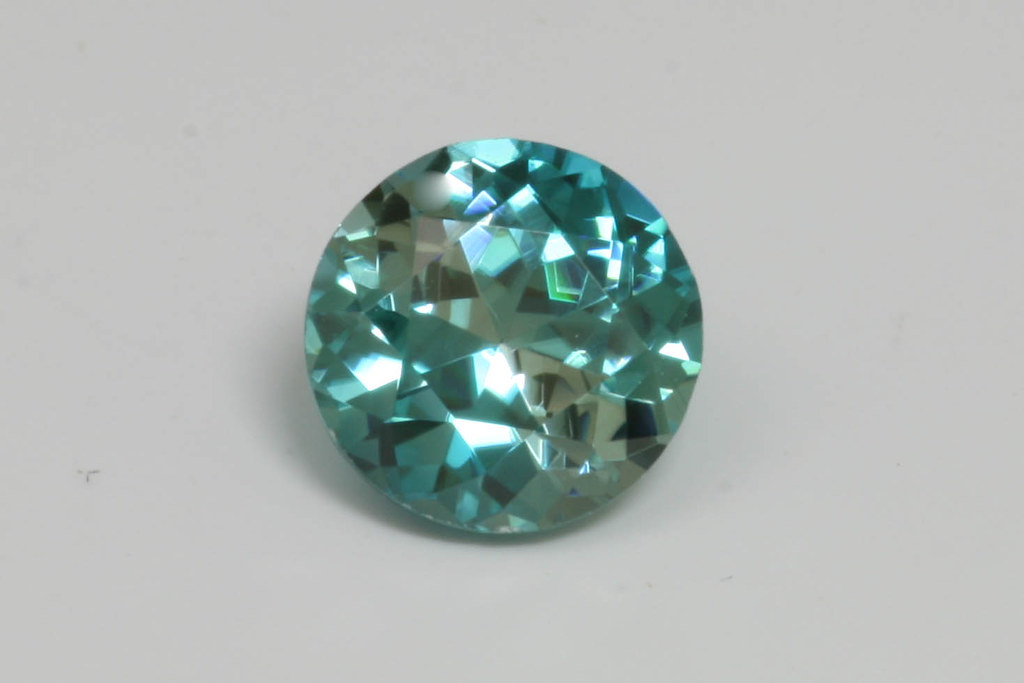 Blue Zircon Round Blue Zircon 1.13ct., 5.9x5.8x3.8mm. (Zir… Flickr