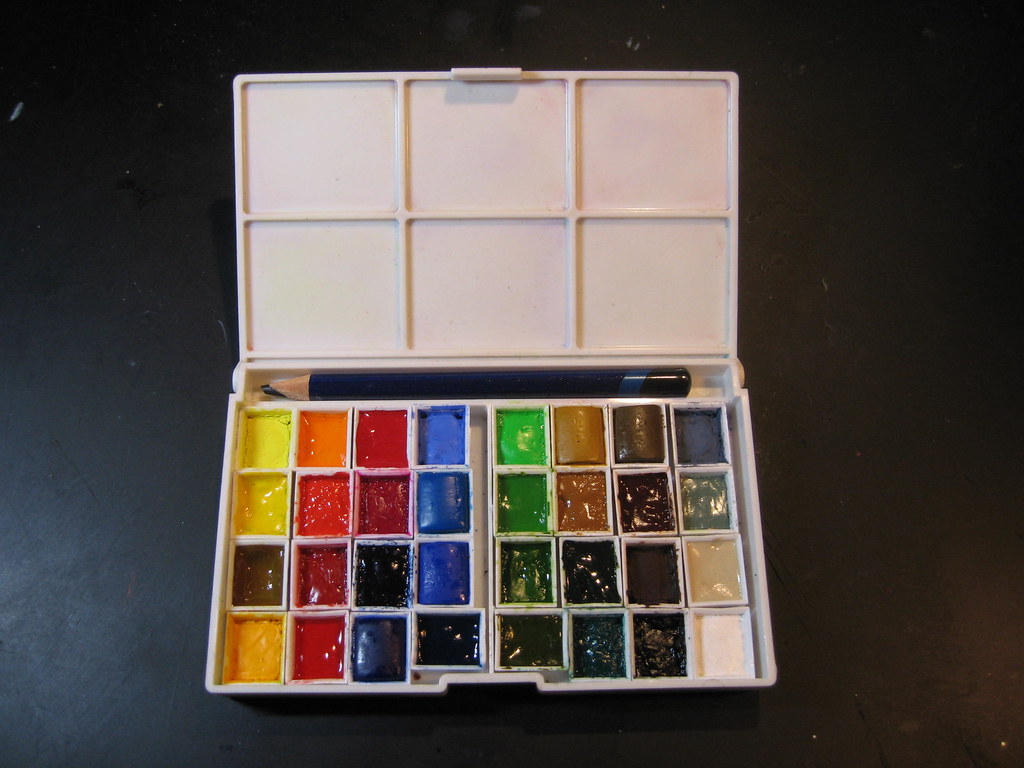 Large Watercolor/Gouache Palette Click on the photo for mo… Flickr