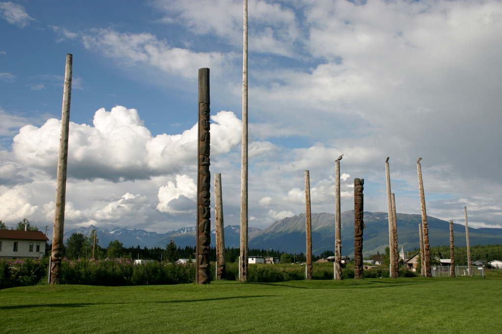 Totems of Kispiox, BC along the Skeena River in the Kispio… Flickr