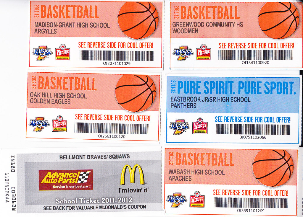 Indiana High School Basketball tickets Tickets from the 20… Flickr