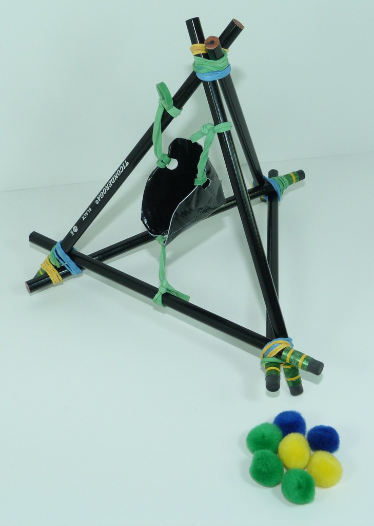 Pencil & Rubber Band Catapult Shown in photo Ticonderoga b… Flickr