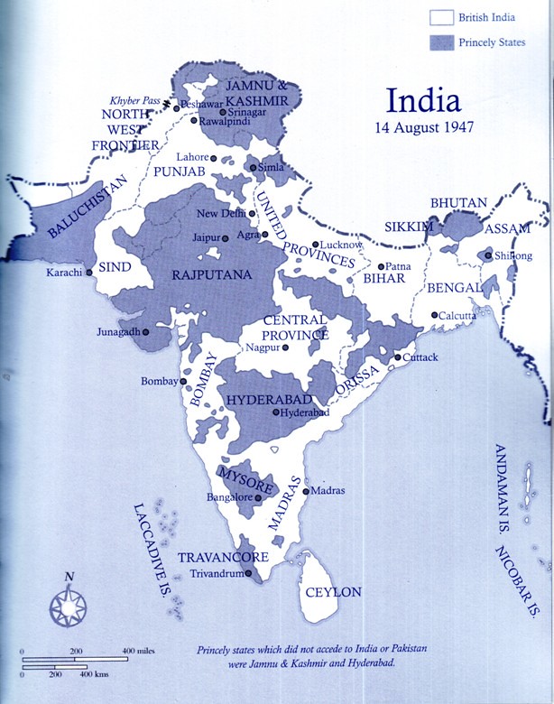 Before 1947 India Map The Map Of India On 14 August 1947 - Before The Radcliffe … | Flickr
