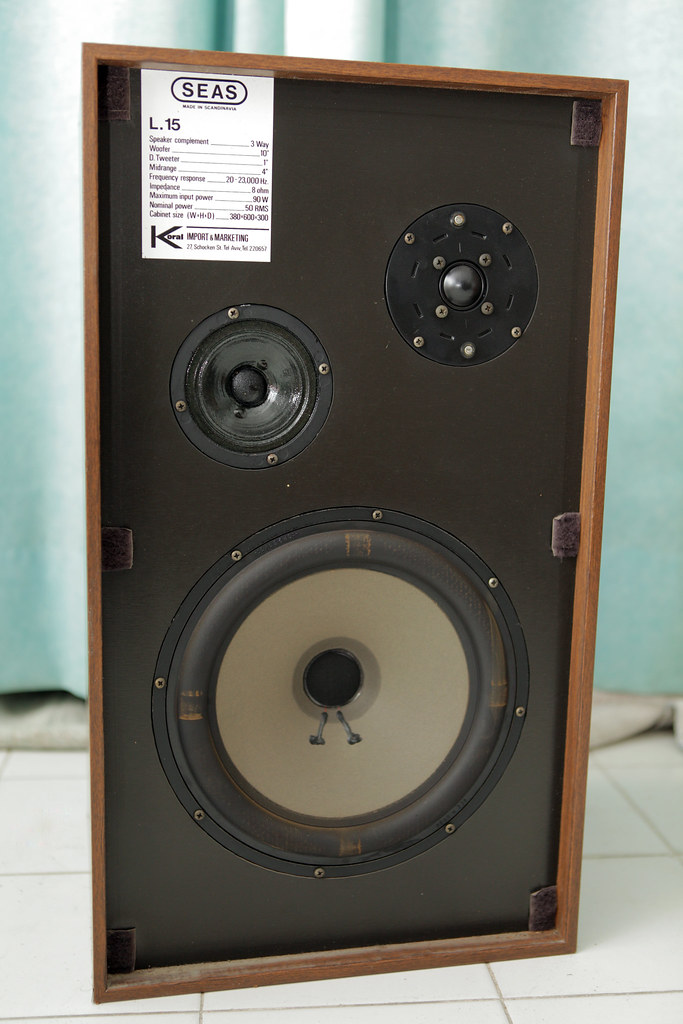Seas 3Way Speaker Kit L.15 1978 Assembled in Israel by Ko… Flickr
