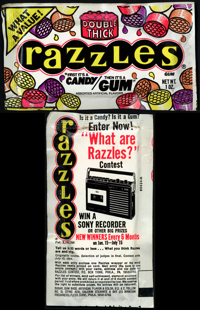 Fleer Razzles What are Razzles contest candy package… Flickr