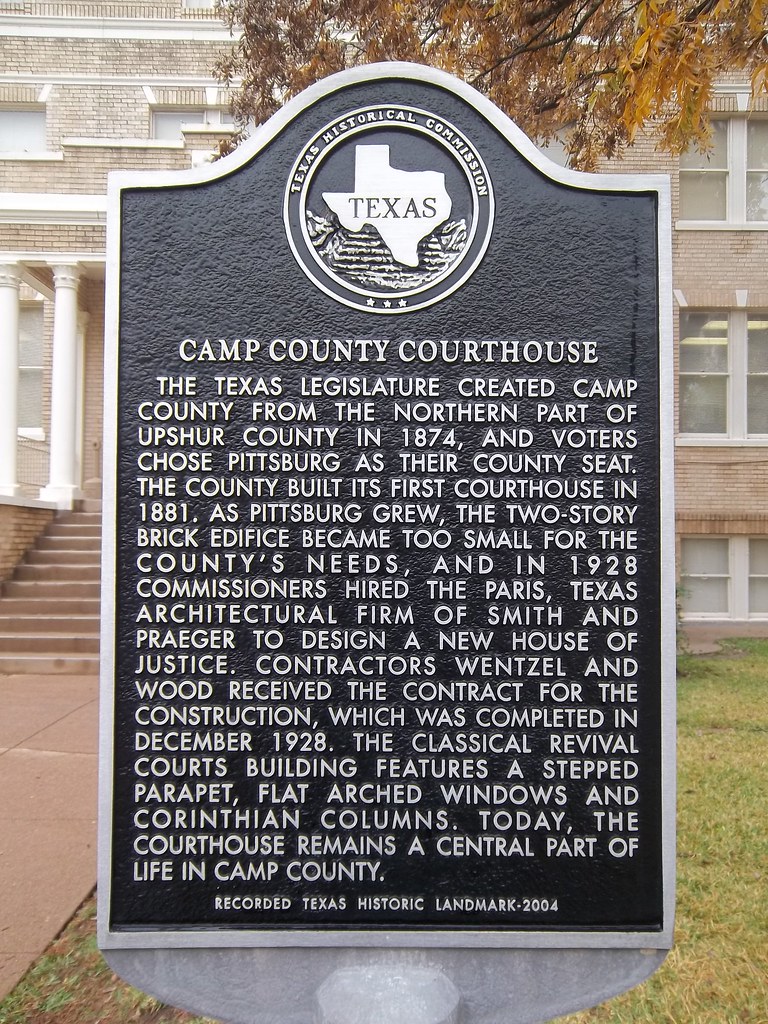 Camp County Courthouse, Pittsburg, Texas Historical Marker… Flickr