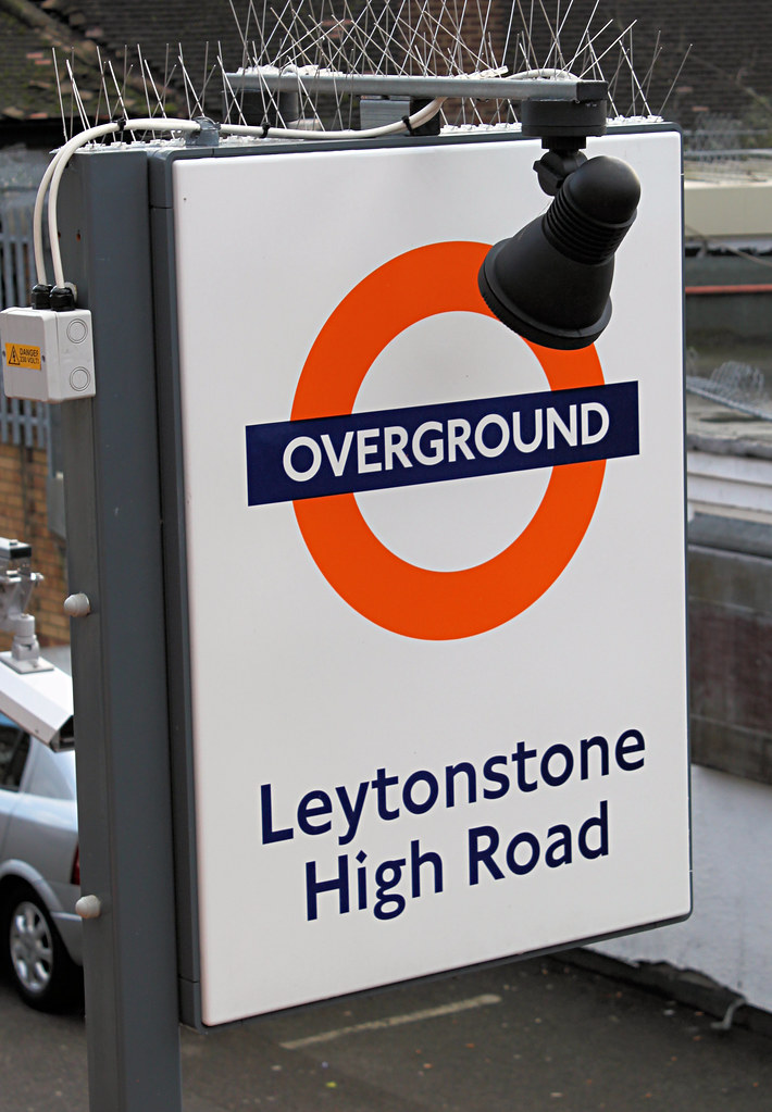 Leytonstone High Road Overground station Modern signage bowroaduk