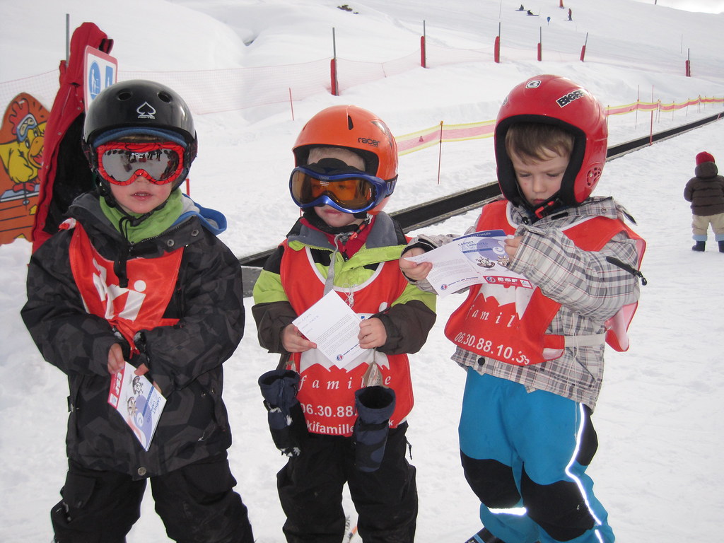 Ski holiday Reberty 138 Finn, Owen and Leo with their cert… Flickr