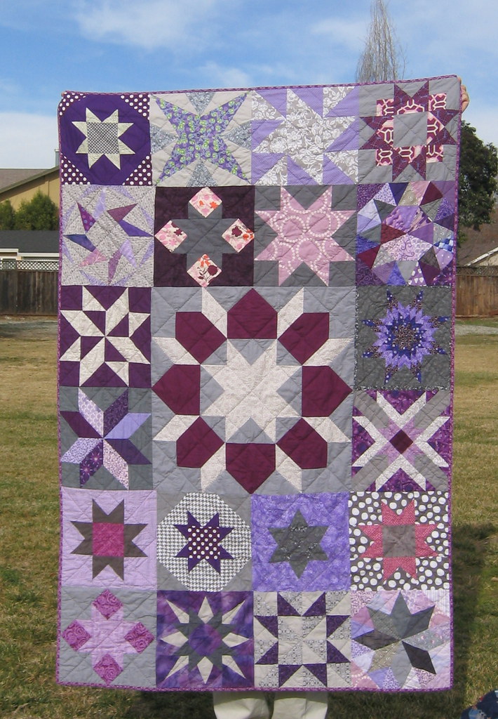 October 2011 Grace Purple & Grey Star Quilt The amazing la… Flickr