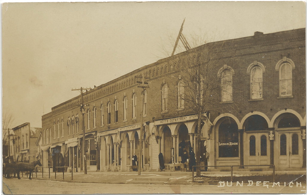 SE Dundee MI RPPC Downtown Stores Businesses Dirt Streets … Flickr